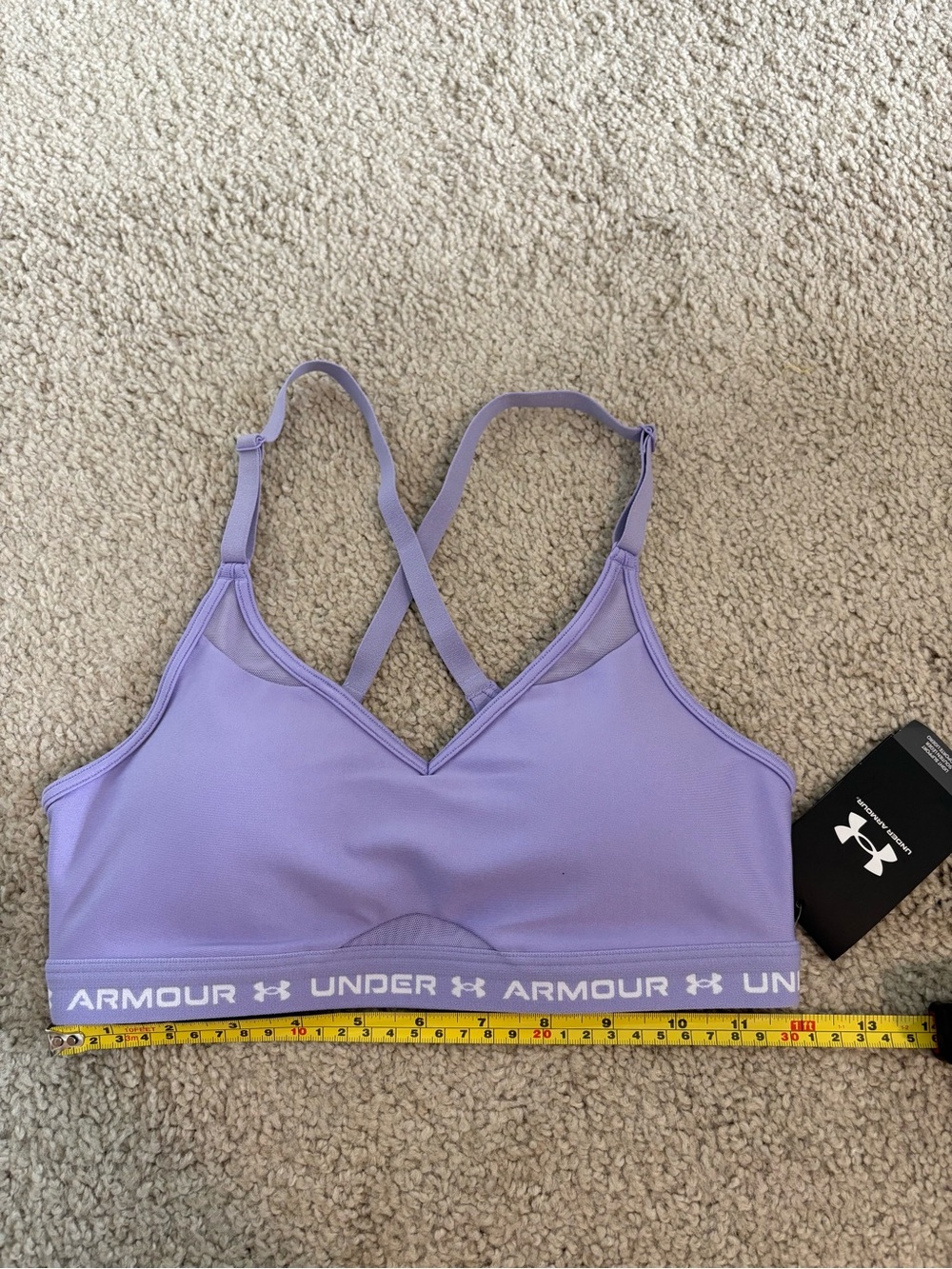 NWT Under Armour Women's Purple Strappy Sports Bra Size Small Sport Gym Girl
